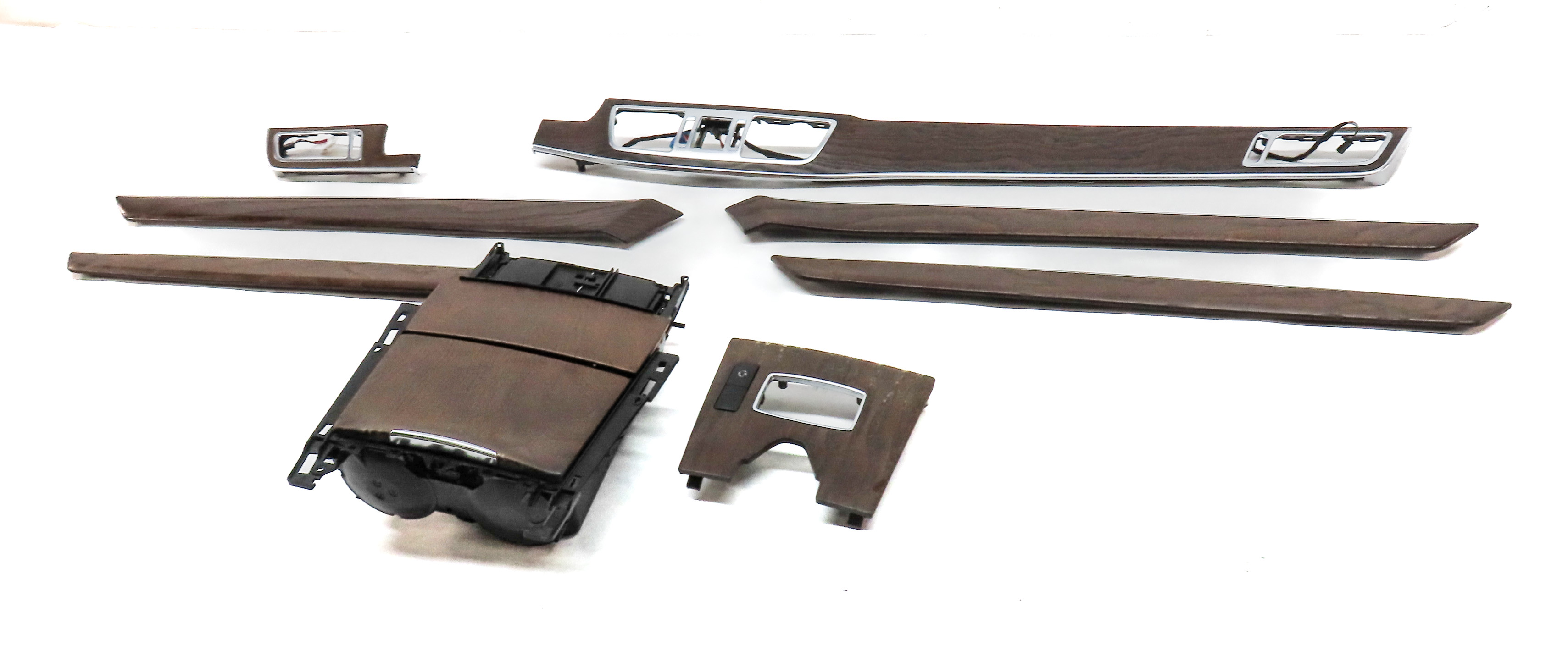 16 MERCEDES E350 (W212) INTERIOR DASH DOOR CENTER CONSOLE TRIM SET/8 (ASH WOOD) — exact item pictured